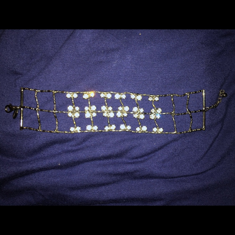 Express rhinestone adjustable bracelet